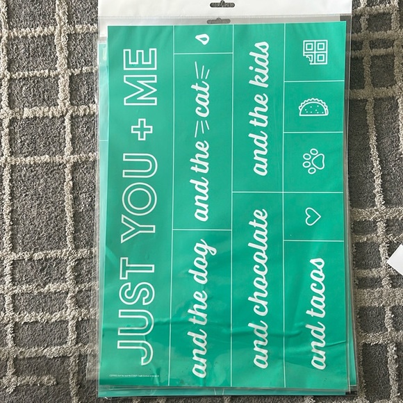 Chalk Couture 12x18 reusable Stencil Just You & Me - Picture 1 of 1